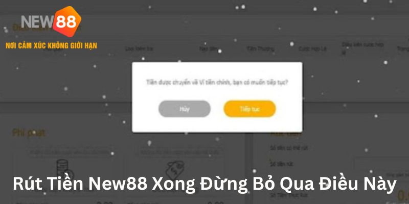 Rút tiền xong đừng nên bỏ qua điều này